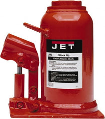 Jet - Manual Bottle, Screw, Ratchet & Hydraulic Jacks Type: Hydraulic Bottle Jack Load Capacity (Ton): 22-1/2 (Inch) - Benchmark Tooling