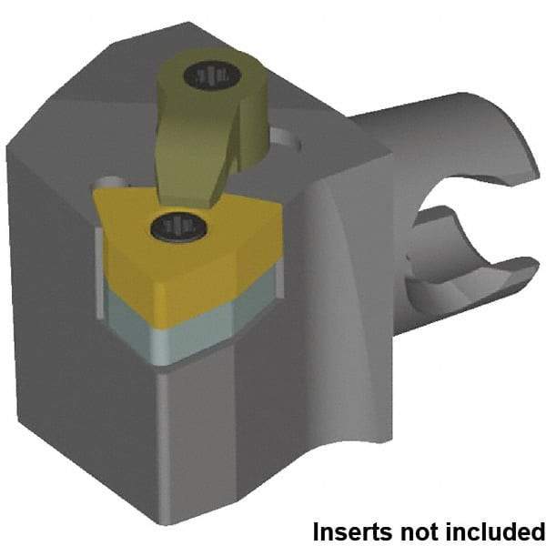 Kennametal - Right Hand Cut, Size KM20, WN.. 0804.. & WN.. 432 Insert Compatiblity, External Modular Turning & Profiling Cutting Unit Head - 12.5mm Ctr to Cutting Edge, 25mm Head Length, Series Kenloc - Benchmark Tooling