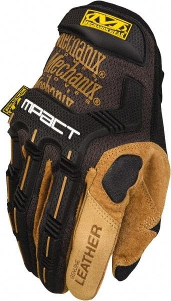 Mechanix Wear - Size 2XL (12) Split Leather Work Gloves - For General Purpose, Uncoated, Hook & Loop Cuff, Full Fingered, Black, Paired - Benchmark Tooling