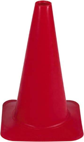 PRO-SAFE - 18" High, Red Sport Traffic Cone - 12" Base Width, 2.5 Lb - Benchmark Tooling