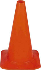 PRO-SAFE - 18" High, Fluorescent Orange Sport Traffic Cone - 12" Base Width, 2.5 Lb - Benchmark Tooling