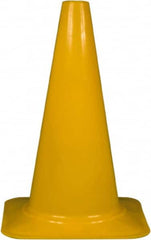 PRO-SAFE - 18" High, Yellow Sport Traffic Cone - 12" Base Width, 2.5 Lb - Benchmark Tooling