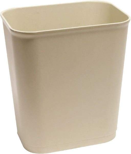 O-Cedar - 14 Qt Beige Rectangle Trash Can - Plastic, None Graphic, 12-1/2" High x 11" Long x 7-7/8" Wide, Lid Not Included - Benchmark Tooling