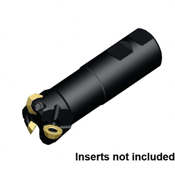 Kennametal - 31.75mm Cut Diam, 3.5mm Max Depth of Cut, 1" Shank Diam, 3.28" OAL, Indexable Chamfer & Angle End Mill - OFPT06L5AFENGB Insert Style, Cylindrical Shank, 45° Lead Angle, Through Coolant - Benchmark Tooling