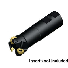 Kennametal - 31.75mm Cut Diam, 3.5mm Max Depth of Cut, 1" Shank Diam, 3.28" OAL, Indexable Chamfer & Angle End Mill - OFPT06L5AFENGB Insert Style, Cylindrical Shank, 45° Lead Angle, Through Coolant - Benchmark Tooling