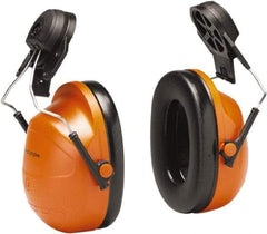 3M - Hard Hat Cap Mounted Orange Foam Cushion Earmuffs - 28 NRR Rating - Benchmark Tooling