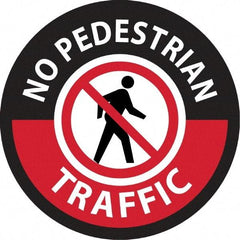 NMC - "No Pedestrian Traffic", 36" Long x 36" Wide, Sportwalk Safety Sign - Rectangle, 0.005" Thick, Use for Workplace/Safety - Benchmark Tooling