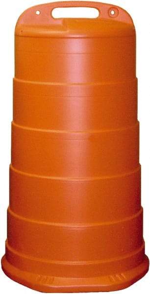 PRO-SAFE - 40" High x 36" Wide Reflective Channelizer Drum - High Density Polyethylene (HDPE), 10 Lbs, Orange - Benchmark Tooling