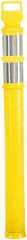 PRO-SAFE - 46" High x 4" Wide Reflective Delineator Post - High Density Polyethylene (HDPE), 3 Lbs, Yellow - Benchmark Tooling