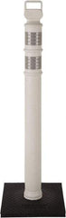 PRO-SAFE - 46" High x 4" Wide Reflective Delineator Post - High Density Polyethylene (HDPE), 3 Lbs, White - Benchmark Tooling