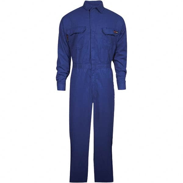 National Safety Apparel - Size 2XL Royal Blue HRC 2 Flame Resistant/Retardant Coveralls - Exact Industrial Supply