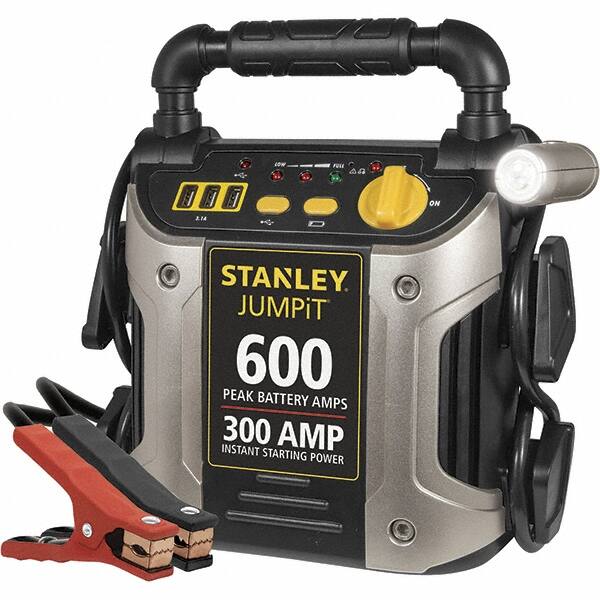 Stanley - 12 Volt Jump Starter - 300 Amps, 600 Peak Amps, 3 USB Power Ports - Benchmark Tooling