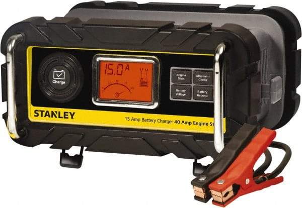 Stanley - 12 Volt Automatic Charger/Maintainer - 15 Amps, 40 Starter Amps - Benchmark Tooling