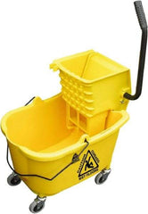 O-Cedar - 33 Qt Plastic Bucket & Wringer - 34" Long x 22" High x 15" Wide, Yellow - Benchmark Tooling