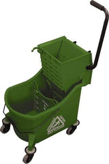 O-Cedar - 36 Qt Plastic Bucket & Wringer - 23" Long x 38" High x 14" Wide, Green - Benchmark Tooling