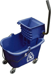 O-Cedar - 33 Qt Plastic Bucket & Wringer - 22" Long x 34" High x 15" Wide, Blue - Benchmark Tooling