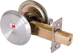 Stanley - 1-3/8 to 2" Door Thickness, Satin Chrome Finish, Single Cylinder Deadbolt - Nonhanded Handling, Key Override, Single Cylinder - Benchmark Tooling