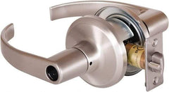 Stanley - Grade 2 Office Lever Lockset - 2-3/8 & 2-3/4" Back Set, Brass Alloy, Satin Nickel Finish - Benchmark Tooling