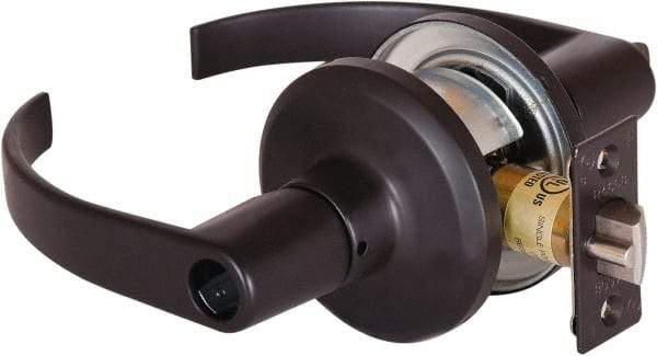 Stanley - Grade 2 Office Lever Lockset - 2-3/8 & 2-3/4" Back Set, Brass Alloy, Oil Rubbed Bronze Finish - Benchmark Tooling