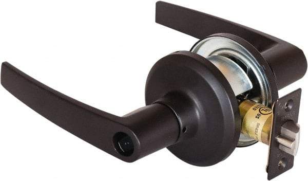 Stanley - Grade 2 Office Lever Lockset - 2-3/8 & 2-3/4" Back Set, Brass Alloy, Oil Rubbed Bronze Finish - Benchmark Tooling