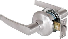 Stanley - Grade 2 Passage Lever Lockset - 2-3/8 & 2-3/4" Back Set, Keyless Cylinder, Brass Alloy, Satin Chrome Finish - Benchmark Tooling