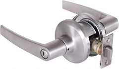 Stanley - Grade 2 Privacy Lever Lockset - 2-3/8 & 2-3/4" Back Set, Keyless Cylinder, Brass Alloy, Satin Chrome Finish - Benchmark Tooling