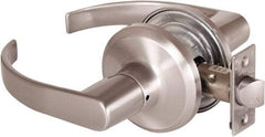 Stanley - Grade 2 Passage Lever Lockset - 2-3/8 & 2-3/4" Back Set, Keyless Cylinder, Brass Alloy, Satin Nickel Finish - Benchmark Tooling