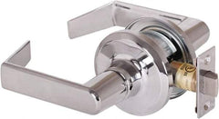 Stanley - Grade 2 Passage Lever Lockset - 2-3/8 & 2-3/4" Back Set, Keyless Cylinder, Brass Alloy, Bright Chrome Finish - Benchmark Tooling