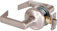 Stanley - Grade 2 Passage Lever Lockset - 2-3/8 & 2-3/4" Back Set, Keyless Cylinder, Brass Alloy, Satin Nickel Finish - Benchmark Tooling