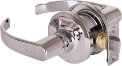 Stanley - Grade 2 Passage Lever Lockset - 2-3/8 & 2-3/4" Back Set, Keyless Cylinder, Brass Alloy, Bright Chrome Finish - Benchmark Tooling