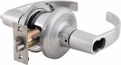 Stanley - Grade 2 Office Lever Lockset - 2-3/8 & 2-3/4" Back Set, Brass Alloy, Satin Chrome Finish - Benchmark Tooling