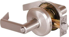 Stanley - Grade 2 Entrance Lever Lockset - 2-3/4" Back Set, Key In Lever Cylinder, Brass Alloy, Nickel Finish - Benchmark Tooling