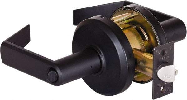 Stanley - Grade 2 Entrance Lever Lockset - 2-3/4" Back Set, Key In Lever Cylinder, Brass Alloy, Oil Rubbed Bronze Finish - Benchmark Tooling