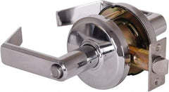 Stanley - Grade 2 Privacy Lever Lockset - 2-3/4" Back Set, Keyless Cylinder, Brass Alloy, Bright Chrome Finish - Benchmark Tooling