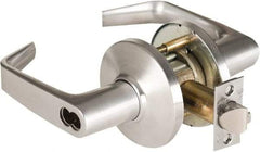 Best - Grade 1 Storeroom Lever Lockset - 2-3/4" Back Set, Key In Lever Cylinder, Brass Alloy, Satin Chrome Finish - Benchmark Tooling