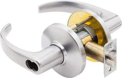 Best - Grade 1 Storeroom Lever Lockset - 2-3/4" Back Set, Key In Lever Cylinder, Brass Alloy, Satin Chrome Finish - Benchmark Tooling