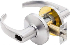 Best - Grade 1 Entrance Lever Lockset - 2-3/4" Back Set, Key In Lever Cylinder, Brass Alloy, Satin Chrome Finish - Benchmark Tooling