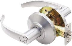 Best - Grade 2 Entrance Lever Lockset - 2-3/4" Back Set, Key In Lever Cylinder, Brass Alloy, Satin Chrome Finish - Benchmark Tooling