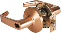 Best - Grade 2 Entrance Lever Lockset - 2-3/4" Back Set, Key In Lever Cylinder, Brass Alloy, Satin Bronze Finish - Benchmark Tooling