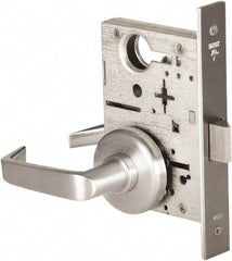 Best - Grade 1 Passage Lever Lockset - 2-3/4" Back Set, Keyless Cylinder, Brass Alloy, Satin Chrome Finish - Benchmark Tooling