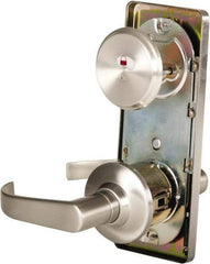 Stanley - Grade 2 Passage Lever Lockset - 2-3/4" Back Set, Keyless Cylinder, Brass Alloy, Nickel Finish - Benchmark Tooling