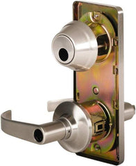 Stanley - Grade 2 Entry Lever Lockset - 2-3/4" Back Set, Key In Lever Cylinder, Brass Alloy, Nickel Finish - Benchmark Tooling