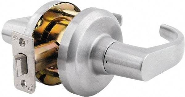 Stanley - Grade 1 Passage Lever Lockset - 2-3/4" Back Set, Keyless Cylinder, Brass Alloy, Satin Chrome Finish - Benchmark Tooling