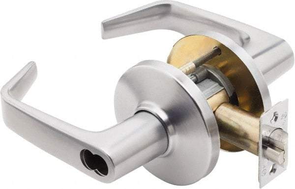 Best - Grade 1 Dormitory Lever Lockset - 2-3/4" Back Set, Keyless Cylinder, Brass Alloy, Satin Chrome Finish - Benchmark Tooling