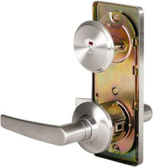 Stanley - Grade 2 Passage Lever Lockset - 2-3/4" Back Set, Keyless Cylinder, Brass Alloy, Satin Chrome Finish - Benchmark Tooling