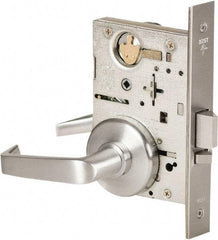 Best - Grade 1 Storeroom Lever Lockset - 2-3/4" Back Set, Keyless Cylinder, Brass Alloy, Satin Chrome Finish - Benchmark Tooling