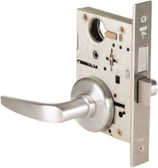 Best - Grade 1 Privacy Lever Lockset - 2-3/4" Back Set, Keyless Cylinder, Brass Alloy, Satin Chrome Finish - Benchmark Tooling