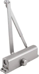 Stanley - 9-3/4" Closer Body Length, Multi-Size Closer Manual Damper - Painted Aluminum Finish, Reversible - Benchmark Tooling