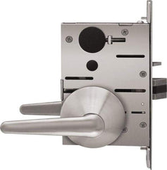 Stanley - Grade 1 Classroom Lever Lockset - 2-3/4" Back Set, Best SFIC Cylinder, Brass Alloy, Satin Stainless Steel Finish - Benchmark Tooling