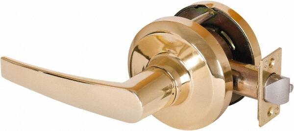 Stanley - Grade 1 Communicating Lever Lockset - 2-3/4" Back Set, Key In Lever Cylinder, Brass Alloy, Bright Brass Finish - Benchmark Tooling